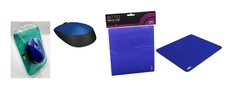 Combo Blue: Mouse Inalámbrico & MousePad