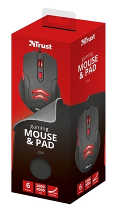 KIT Gamer Mouse & Pad Trust Ziva