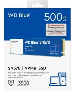 Disco de Estado Solido Western Digital Blue SN570 500Gb M.2 NVMe