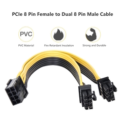 Adaptador Splitter Molex 8 Pines a Dual Molex 8 Pines PCIe