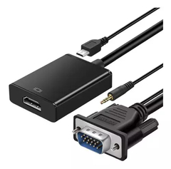 Adaptador / Conversor de VGA a HDMI + 3.5mm audio