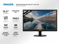 Monitor 19" LED Philips HD HDMI/VGA - comprar online