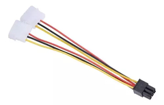 Adaptador 2 Molex a 6 Pines PCIe - comprar online