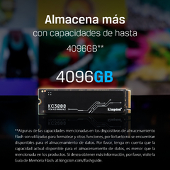 Disco de Estado Solido Kingston KC3000 4Tb M.2 NVMe en internet