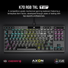 Teclado Gamer Mecánico 60% Corsair K70 TKL Champion RGB Cherry MX Speed - comprar online