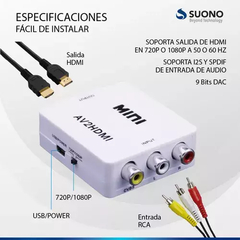 Adaptador / Conversor de RCA a HDMI - SLTech