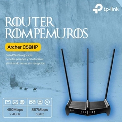 Router Inalámbrico TP-Link Archer C58HP AC1350 Dual Band (RompeMuros) - SLTech