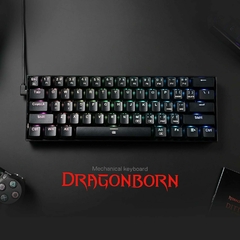 Teclado Gamer Mecánico 60% Redragon Dragonborn K630 RGB Black & White - SLTech