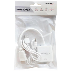 Adaptador / Conversor de HDMI a VGA + 3.5mm audio