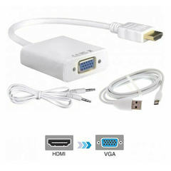 Adaptador / Conversor de HDMI a VGA + 3.5mm audio - comprar online