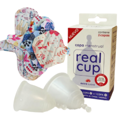 Kit Menstrual: Copa RealCup y toallitas reutilizables