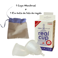 Kit Menstrual: Copa RealCup y toallitas reutilizables - Ancestras Cosmética Natural
