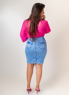 Saia jeans clara Reta 53cm VCH 2419 na internet