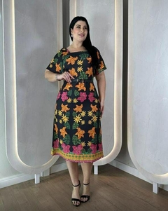 Vestido estampa floral com lástex nas costas NIT 3331