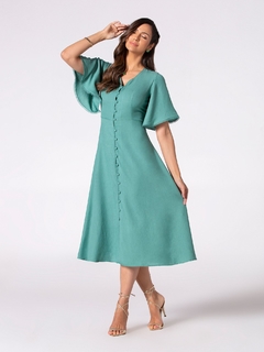 Vestido plano verde mirtilo LAR 120 cm 810265