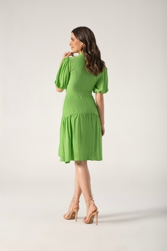 Vestido plano verde 3/4 105 cm LAR 810514 - comprar online