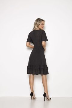 Vestido plano preto 110 cm LAR 89935 - comprar online