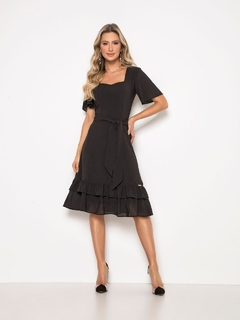 Vestido plano preto 110 cm LAR 89935