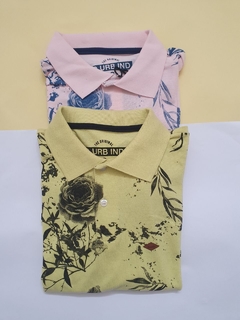 Camisa masculina pólo piquet placa couro Domínio Urbano 54562 - Saphira Moda Evangélica