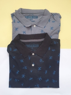 Camisa masculina pólo estampa folhas Domínio Urbano 54550 - Saphira Moda Evangélica