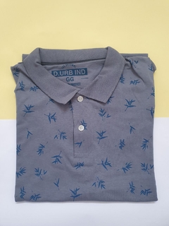 Camisa masculina pólo estampa folhas Domínio Urbano 54550 - comprar online