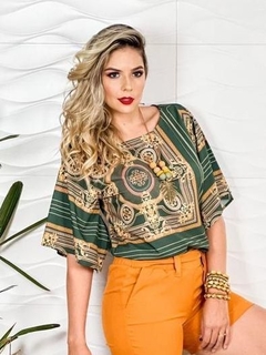 Blusa estampa arabescos Alcântara 1140229 - comprar online