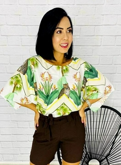 Blusa estampa flora e fauna Alcântara 1140326 - comprar online