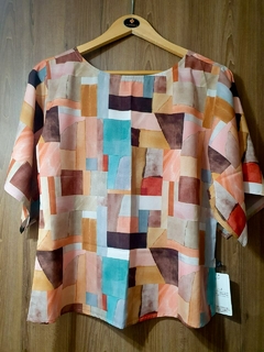 Blusa estampa formas geométricas Alcântara 1140330 - comprar online