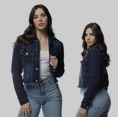 Jaqueta jeans feminina lycra desfiada J.COM 1031 - comprar online