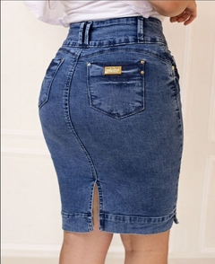 Saia jeans azul claro 55 cm VCH 2315 - comprar online