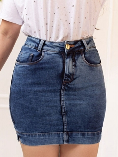 Saia jeans azul 45 cm VCH 2306