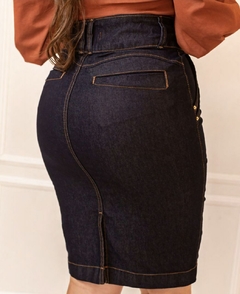 Saia jeans blue black 60 cm VCH 2321 - comprar online