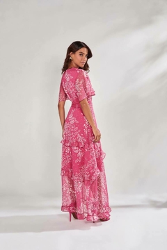 Vestido chiffon estampado pink 140 cm TTN 275211 - comprar online