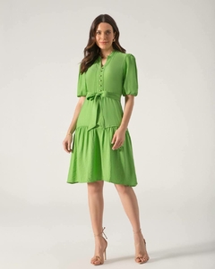 Vestido plano verde 3/4 105 cm LAR 810514