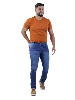 Calça jeans claro elastano masculina slim DJK 23108