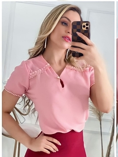 Blusa mini pérolas nas mangas CRY 1140195