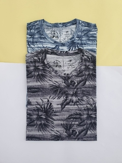 Camisa careca malha estampada folhagens LW 9204 na internet