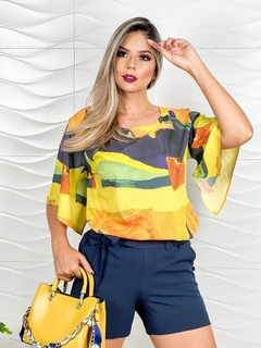 Blusa estampa abstrata Alcântara 1140233