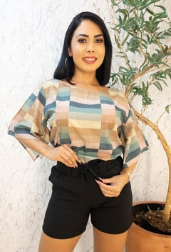 Blusa estampas geométricas Alcântara 1140230 - loja online