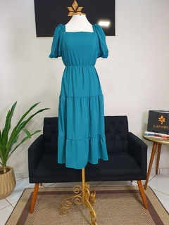 Vestido Diya sedinha gola quadrada com lastex 1120428 - comprar online