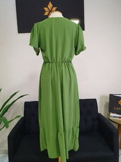 Vestido Beatriz maxi midi babados frontais 1120430 na internet