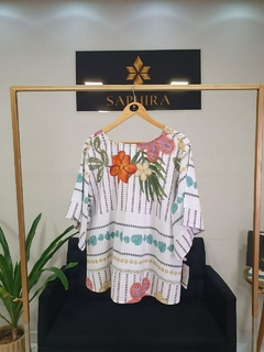 Blusa estampa Âmbar manga ampla Alcântara 1140342 - Saphira Moda Evangélica