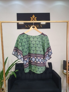 Blusa estampa Âmbar manga ampla Alcântara 1140342 - Saphira Moda Evangélica