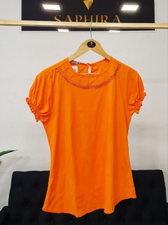 Blusa viscose com poliamida detalhe guipir X-T 1140348