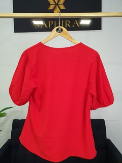 Blusa viscose com poliamida gola com botões X-T 1140352 - loja online