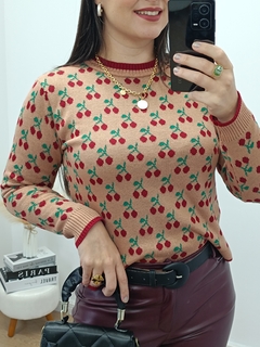 Blusa de Cerejinha Marrom