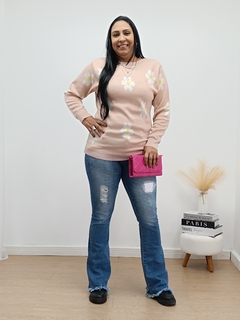 BLUSA PLUS MARGARIDA - ROSA CLARO - comprar online