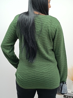 BLUSA PLUS SIZE TRANÇAS CONFETE - VERDE na internet