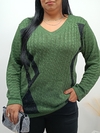 BLUSA PLUS SIZE TRANÇAS CONFETE - VERDE