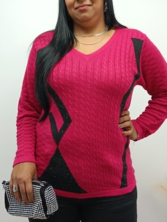 BLUSA PLUS SIZE TRANÇAS CONFETE - PINK